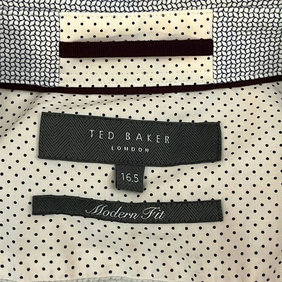 Ted Baker London | Modern Fit long sleeve button down shirt Men’s size 16.5” XL - Picture 8 of 10